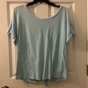 Forever21 Blue Back Cutout Activewear Top